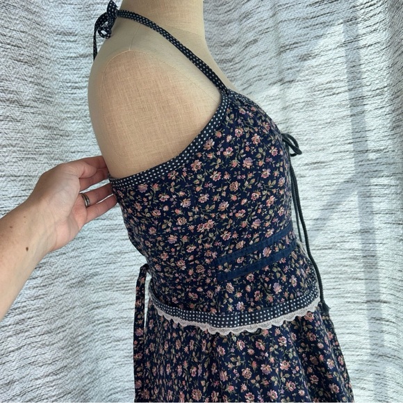 Gunne Sax by Jessica San Francisco 1970s Peplum Sundress Size 7 Fits like a 3 - Picture 6 of 16